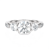 1 5/8 ctw Round Three Stone Lab Grown Diamond Ring
