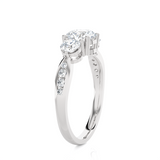 1 5/8 ctw Round Three Stone Lab Grown Diamond Ring