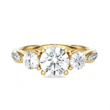 1 5/8 ctw Round Three Stone Lab Grown Diamond Ring