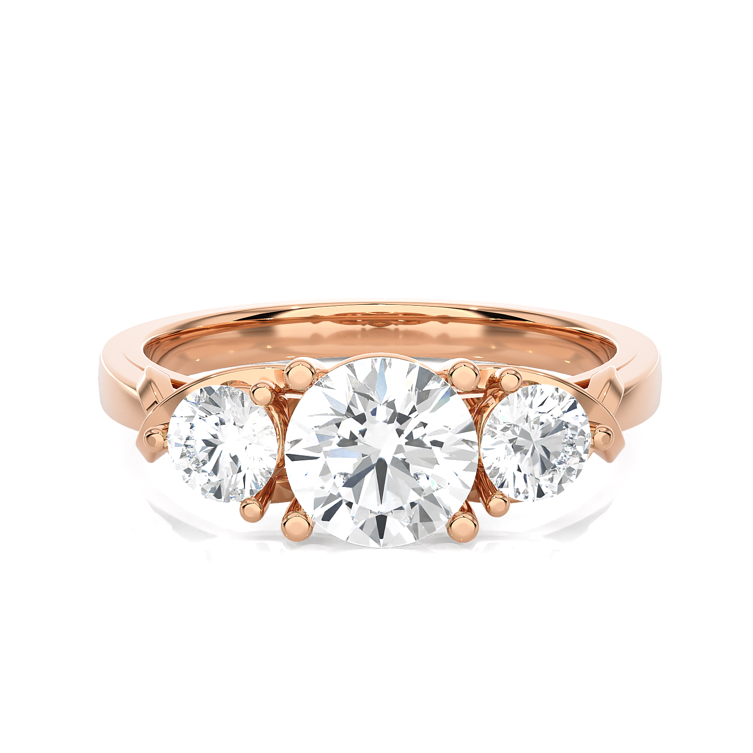 1 1/2 ctw Round Three Stone Lab Grown Diamond Ring