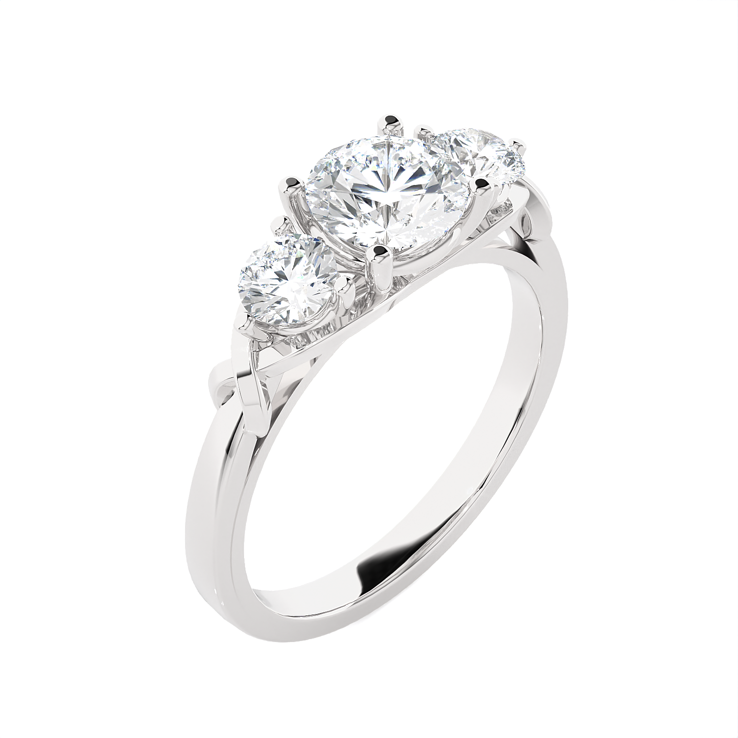1 1/2 ctw Round Three Stone Lab Grown Diamond Ring