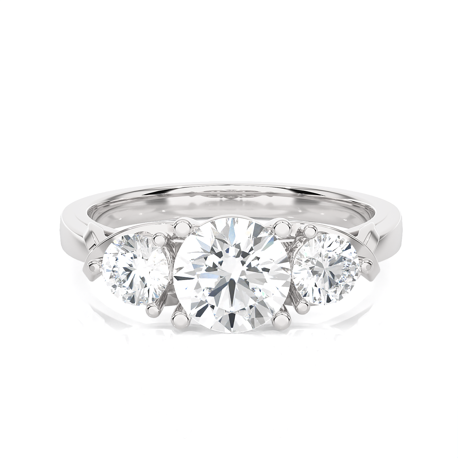 1 1/2 ctw Round Three Stone Lab Grown Diamond Ring