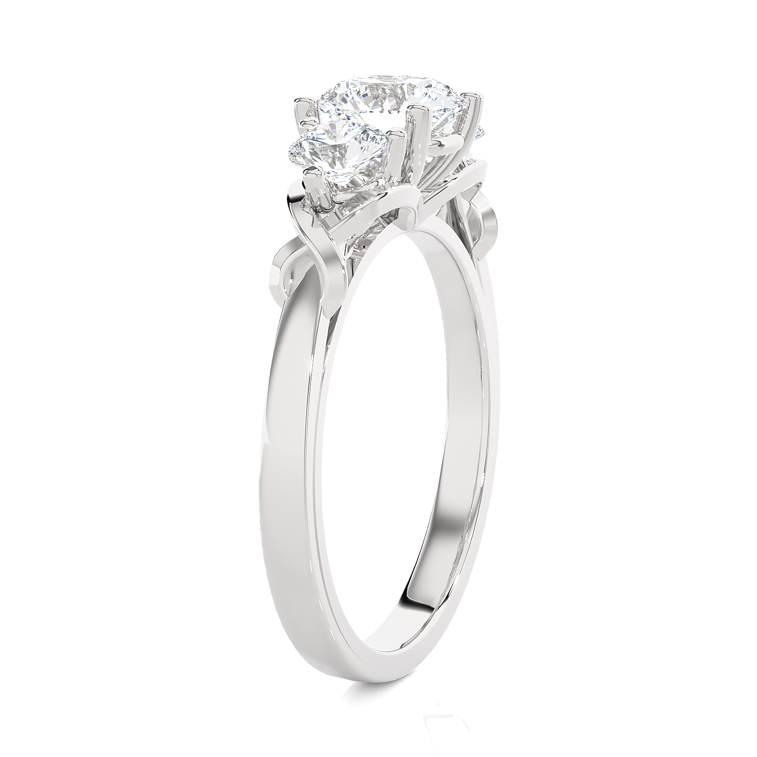1 1/2 ctw Round Three Stone Lab Grown Diamond Ring
