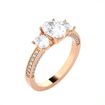 1 3/4 ctw Oval Three Stone Lab Grown Diamond Ring