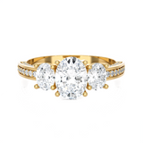 1 3/4 ctw Oval Three Stone Lab Grown Diamond Ring