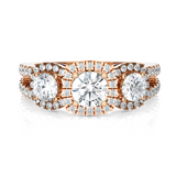 1 1/2 ctw Round Three Stone Lab Grown Diamond Ring