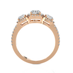 1 1/2 ctw Round Three Stone Lab Grown Diamond Ring