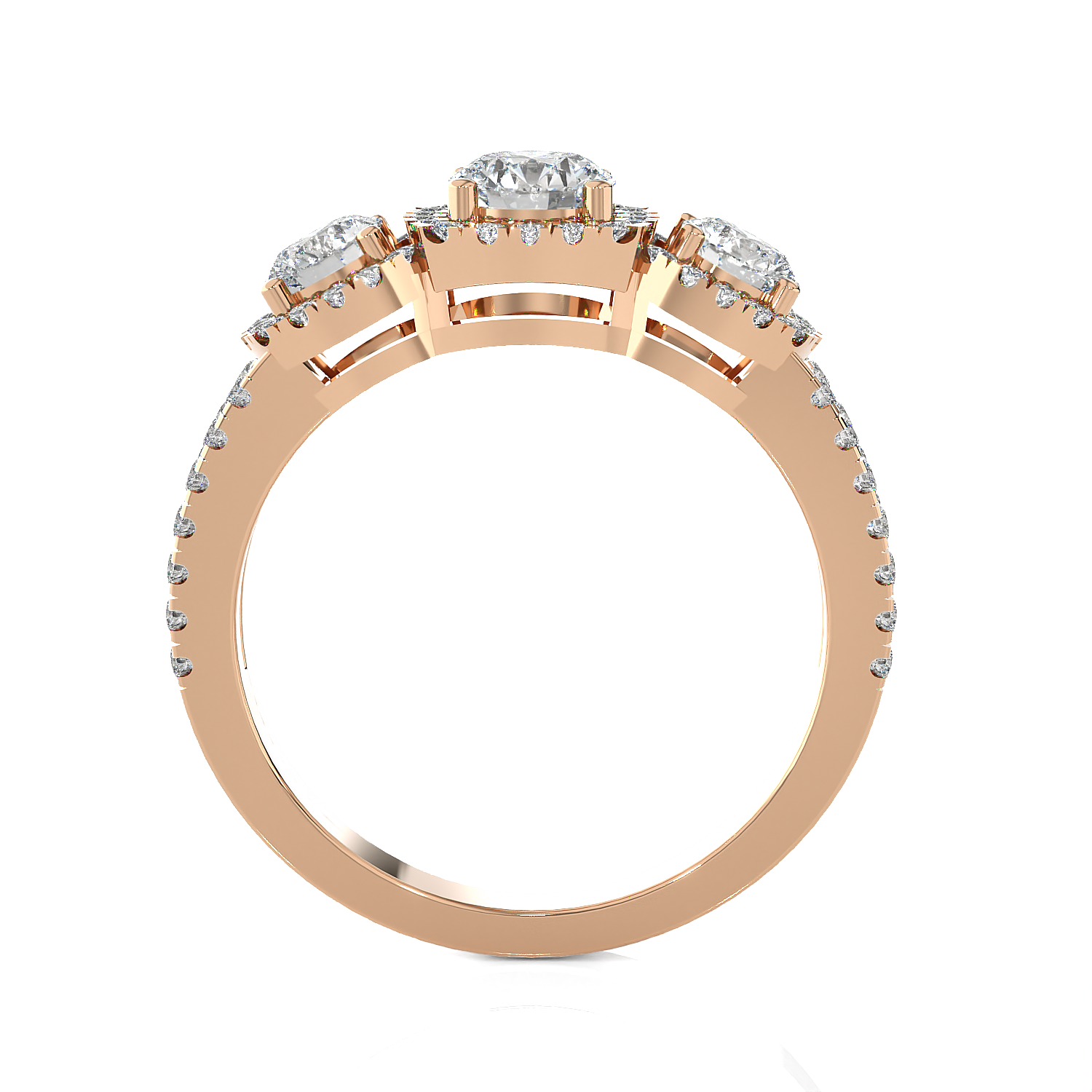 1 1/2 ctw Round Three Stone Lab Grown Diamond Ring