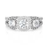 1 1/2 ctw Round Three Stone Lab Grown Diamond Ring