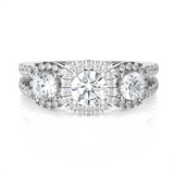 1 1/2 ctw Round Three Stone Lab Grown Diamond Ring
