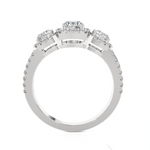 1 1/2 ctw Round Three Stone Lab Grown Diamond Ring