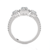 1 1/2 ctw Round Three Stone Lab Grown Diamond Ring