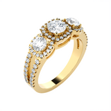 1 1/2 ctw Round Three Stone Lab Grown Diamond Ring