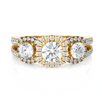 1 1/2 ctw Round Three Stone Lab Grown Diamond Ring