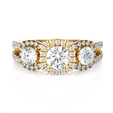 1 1/2 ctw Round Three Stone Lab Grown Diamond Ring