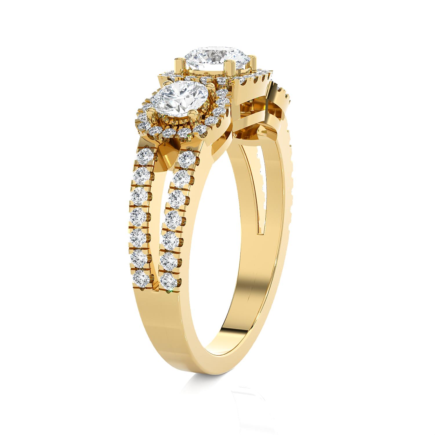 1 1/2 ctw Round Three Stone Lab Grown Diamond Ring