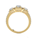 1 1/2 ctw Round Three Stone Lab Grown Diamond Ring