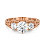 1 3/8 ctw Round Three Stone Lab Grown Diamond Ring