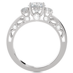 1 ctw Round Three Stone Lab Grown Diamond Ring