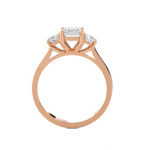 1 1/3 ctw Emerald-Cut with Tapered Baguette Three Stone Lab Grown Diamond Ring