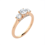 1 ctw Round Three Stone Lab Grown Diamond Ring