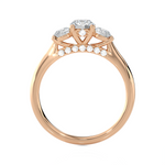 1 ctw Round Three Stone Lab Grown Diamond Ring