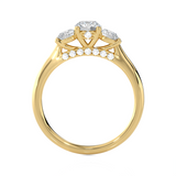1 ctw Round Three Stone Lab Grown Diamond Ring