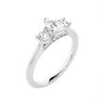 Round Three Stone Lab Grown Diamond Ring