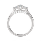 Round Three Stone Lab Grown Diamond Ring