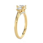 Round Three Stone Lab Grown Diamond Ring