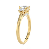 Round Three Stone Lab Grown Diamond Ring