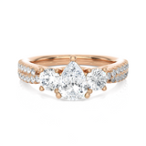 1 1/2 ctw Pear-Shaped Three Stone Lab Grown Diamond Ring