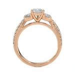 1 1/2 ctw Pear-Shaped Three Stone Lab Grown Diamond Ring