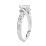 1 1/2 ctw Pear-Shaped Three Stone Lab Grown Diamond Ring