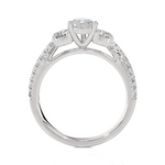 1 1/2 ctw Pear-Shaped Three Stone Lab Grown Diamond Ring