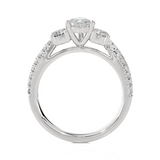 1 1/2 ctw Pear-Shaped Three Stone Lab Grown Diamond Ring