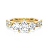 1 1/2 ctw Pear-Shaped Three Stone Lab Grown Diamond Ring