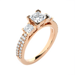 1 1/2 ctw Round Three Stone Lab Grown Diamond Ring
