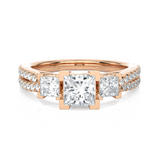 1 1/2 ctw Round Three Stone Lab Grown Diamond Ring