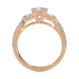 1 1/2 ctw Round Three Stone Lab Grown Diamond Ring