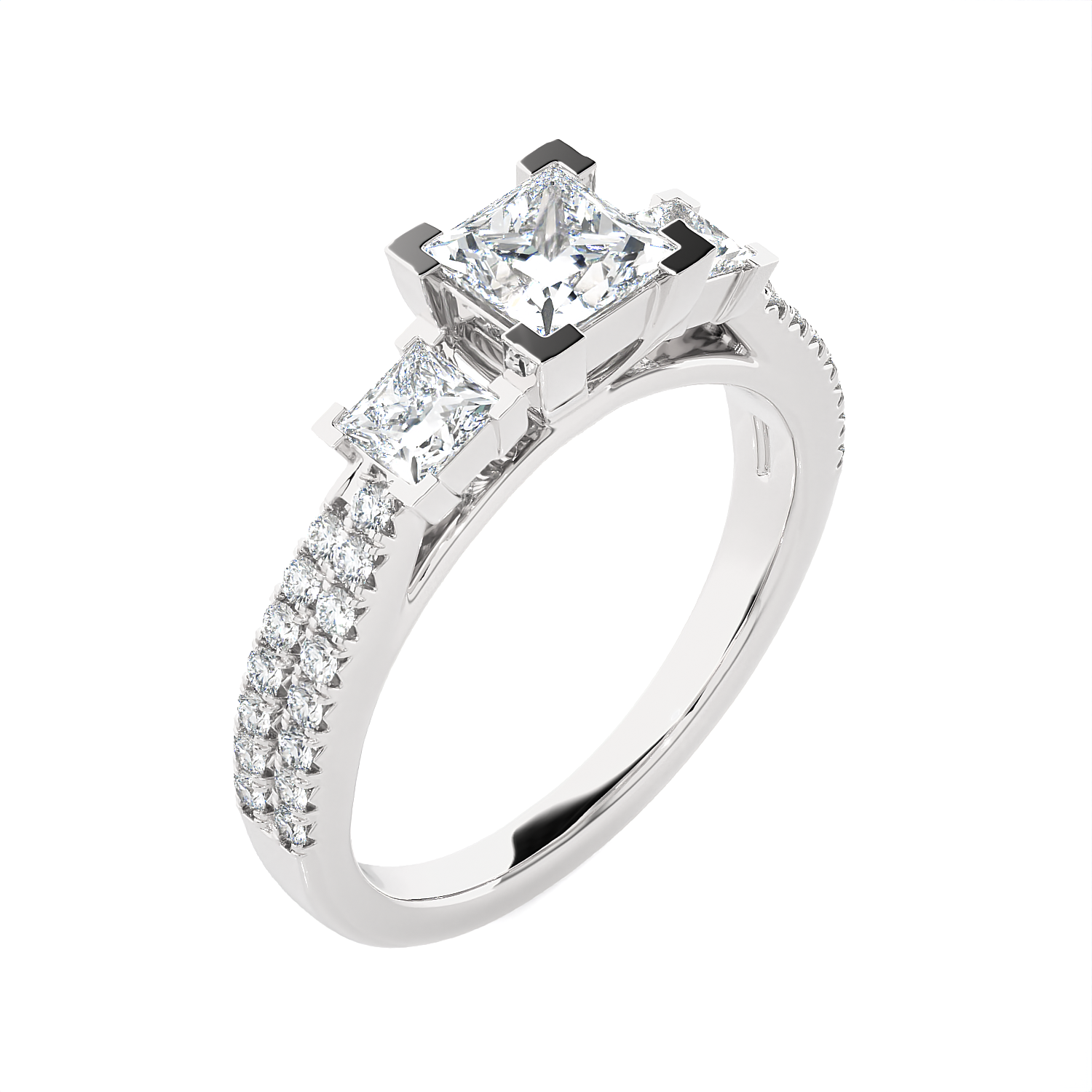 1 1/2 ctw Round Three Stone Lab Grown Diamond Ring
