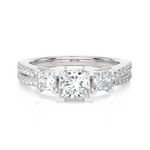1 1/2 ctw Round Three Stone Lab Grown Diamond Ring