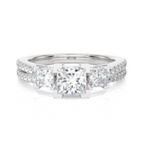 1 1/2 ctw Round Three Stone Lab Grown Diamond Ring