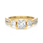 1 1/2 ctw Round Three Stone Lab Grown Diamond Ring