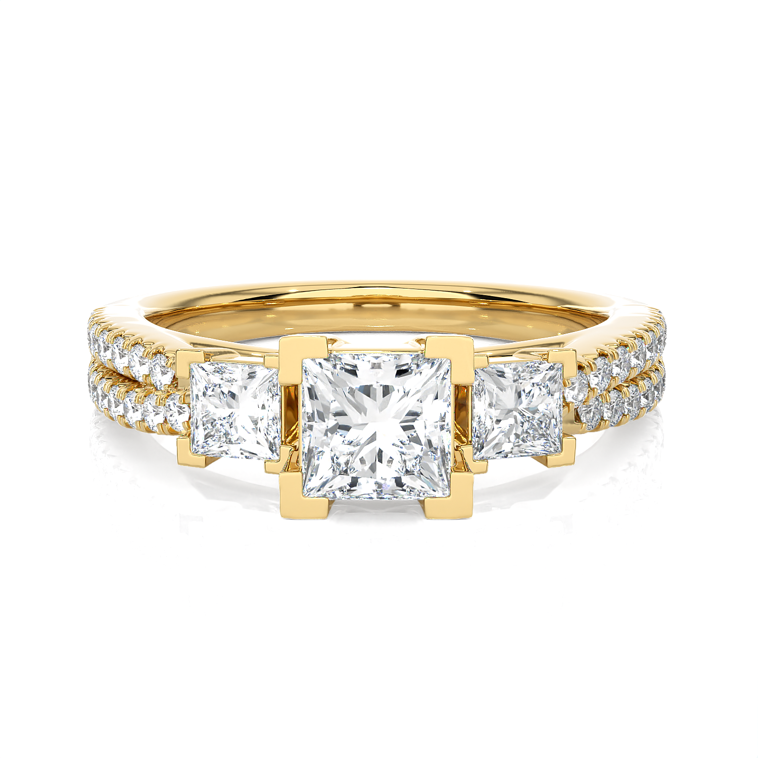 1 1/2 ctw Round Three Stone Lab Grown Diamond Ring
