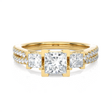 1 1/2 ctw Round Three Stone Lab Grown Diamond Ring
