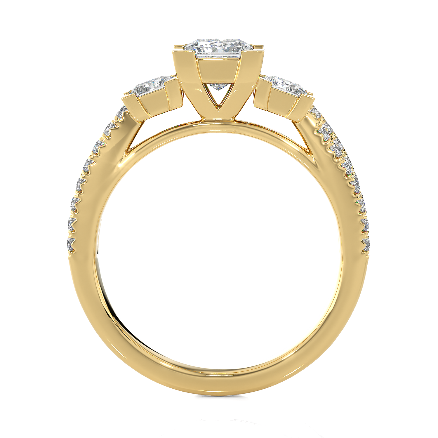 1 1/2 ctw Round Three Stone Lab Grown Diamond Ring