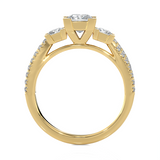 1 1/2 ctw Round Three Stone Lab Grown Diamond Ring