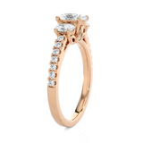 Round Three Stone Lab Grown Diamond Ring