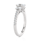 Round Three Stone Lab Grown Diamond Ring